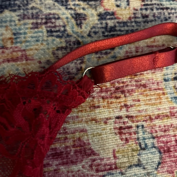 🆕NWOT Elegant Red Lace Lingerie Bra/Panties Set Women’s Small 32A 32B 34A 34B - Picture 5 of 14